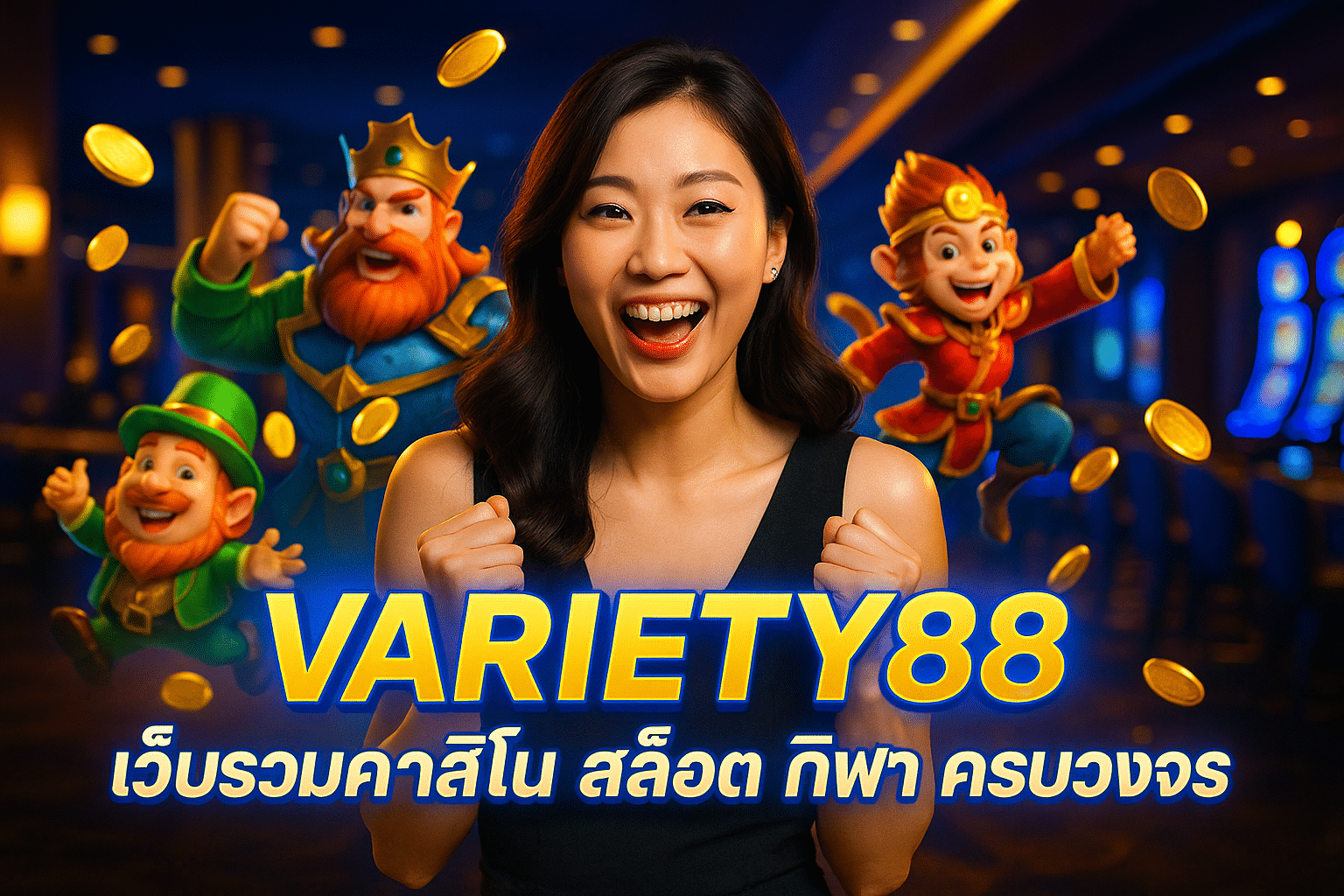 VARIETY88 แหล่งรวมความบันเทิงครบวงจร สล็อต คาสิโนสด บาคาร่า และเดิมพันกีฬาในเว็บเดียว ระบบออโต้ทันสมัย เล่นง่าย รองรับทุกอุปกรณ์ สมัครฟรีไม่มีขั้นต่ำ